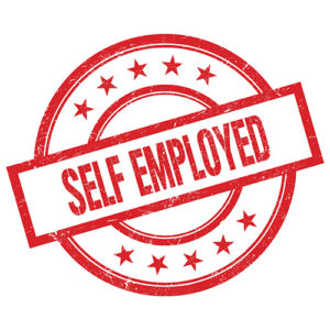 Self-Employed Red Stamp